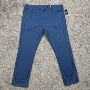 Volcom Solver Modern Straight Jeans Denim Blue Stretch Men Size 40 NEW